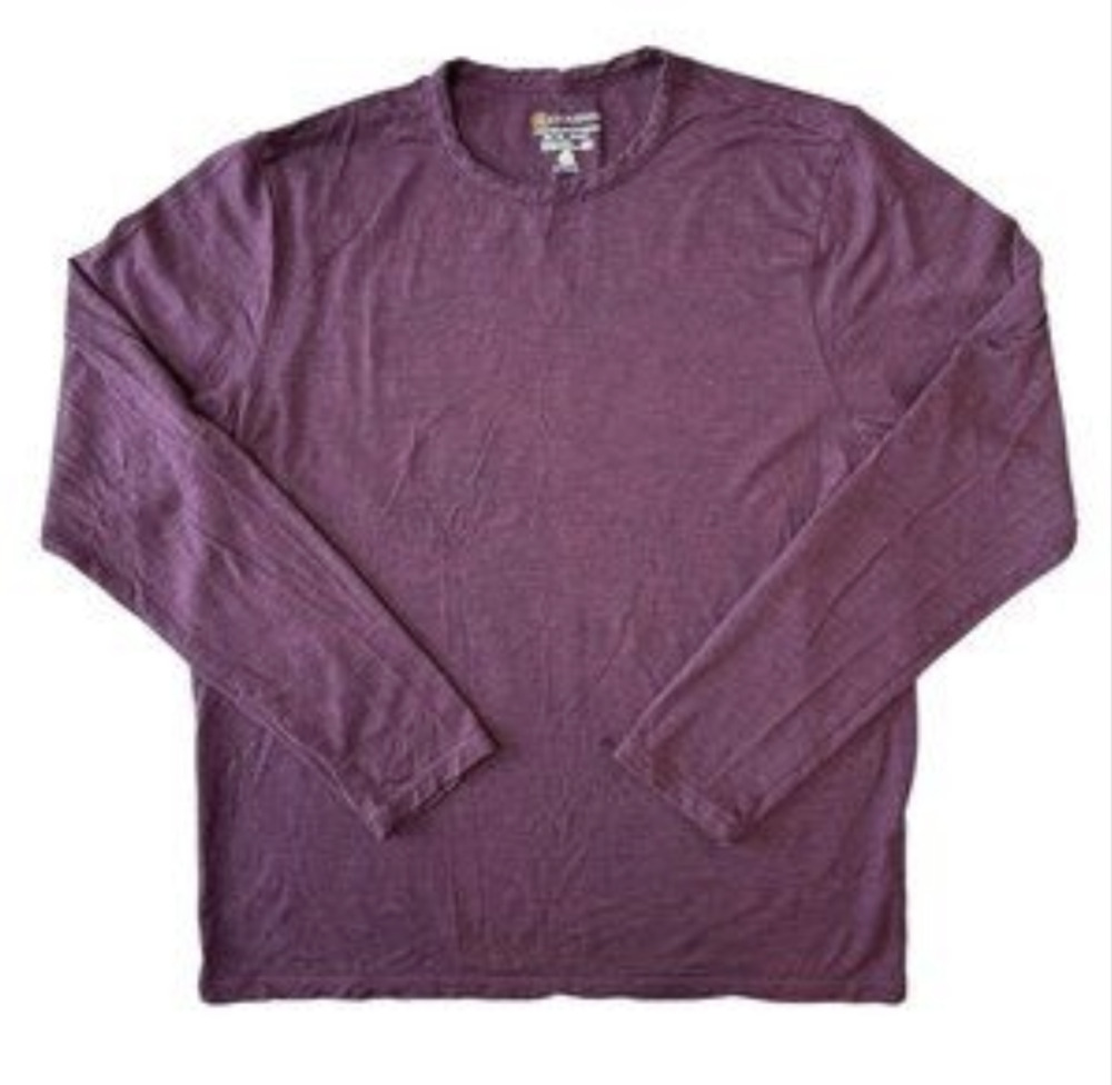 Cloudveil 100% Merino Wool Men’s Base Layer Shirt L Plum